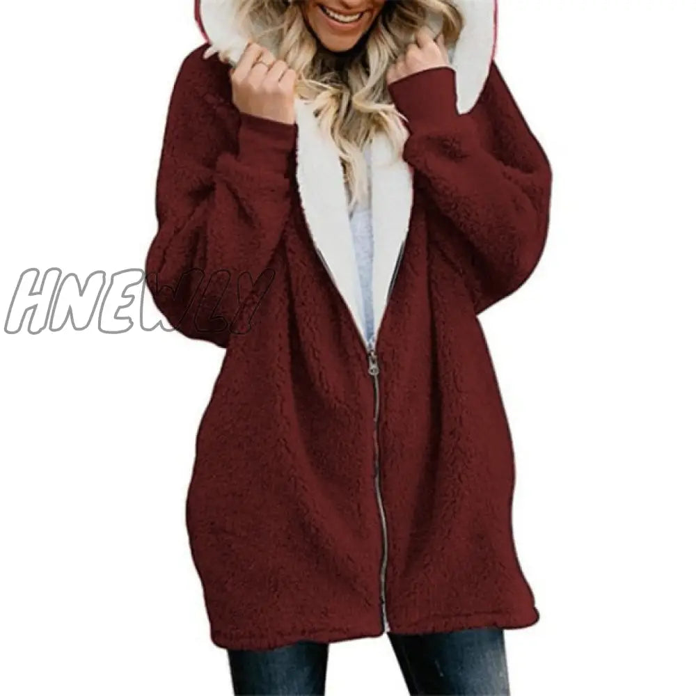 Lamb Velvet Hooded Women Long Winter Jacket Autumn And New Plus Size 5Xl Warm Outwear Coat Female