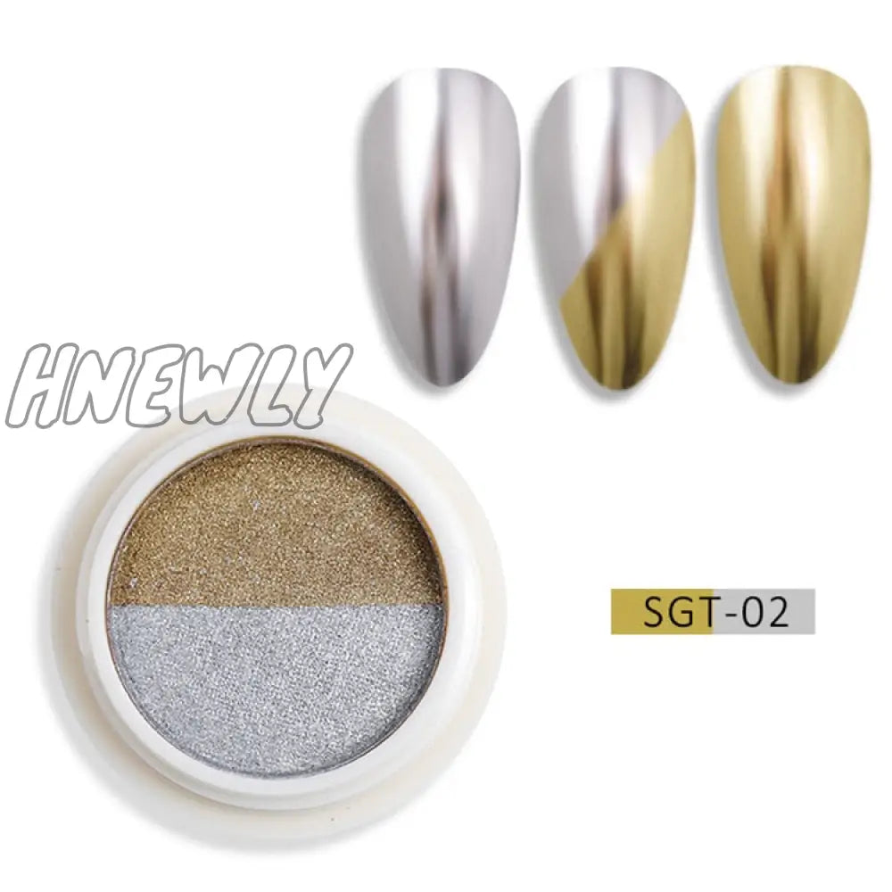 Mirror Nail Powder Pigment Pearl White Rubbing On Art Glitter Dust Chrome Aurora Blue Manicure