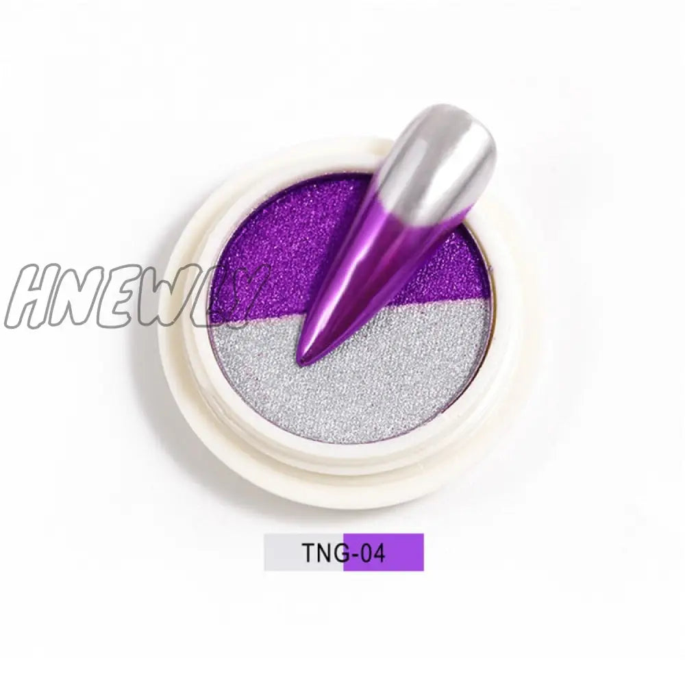 Mirror Nail Powder Pigment Pearl White Rubbing On Art Glitter Dust Chrome Aurora Blue Manicure