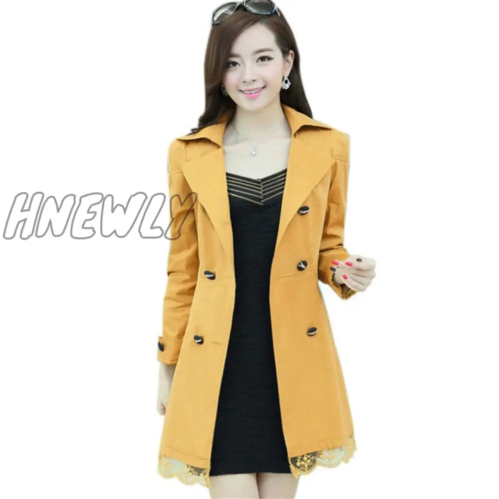 New Basic Jacket Women Fashion Loose Winter Warm Long Sleeve Button Lace Coat With Belt Lady