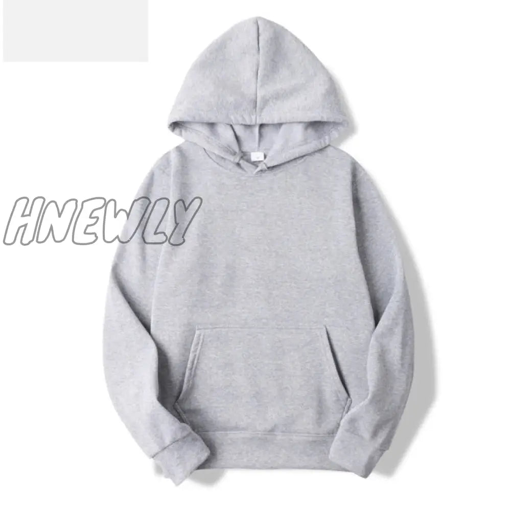 Sports Hoodie Spring And Autumn Men’s Women’s Casual Hooded Pullover Sweatshirt Pure Color Top