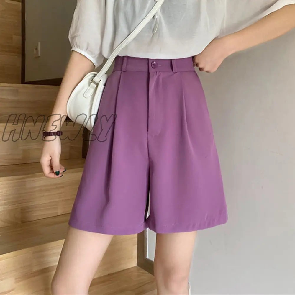 Stadiachain Summer Wide Leg Shorts Women Korean Style High Waist Woman Black Gray Pockets Loose