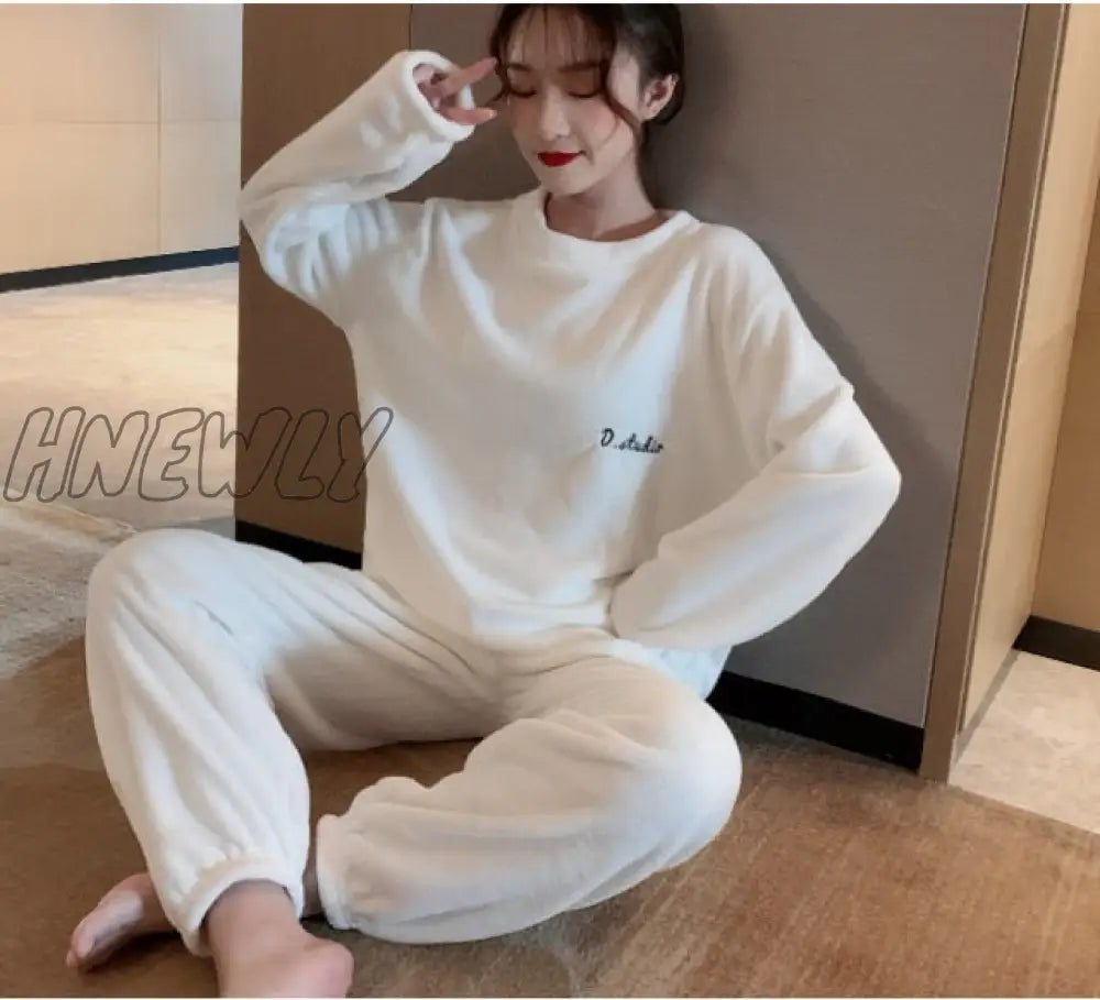 Winter Pajamas Sets For Women Sleepwear Homes Clothing Pajama Home Wear Womens Pyjamas Set Velvet