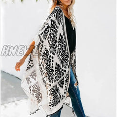 Womens Boho Printed Kimono Beach Cover Up Fashionable Summer Open Front Loose Cardigan Top With