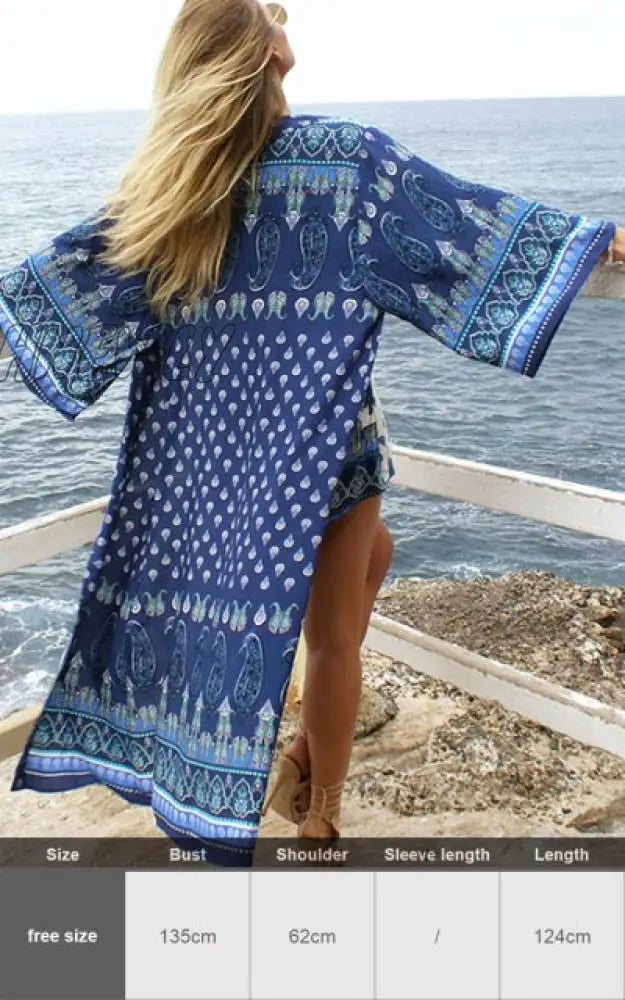 Zebra Snake Print Chiffon Beach Cover Up Tunics For Long Kaftan Beachwear Boho Chic Hippie